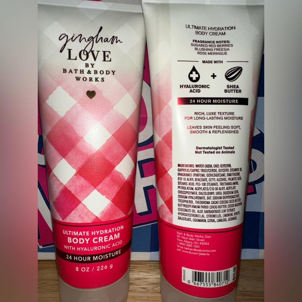 Gingham love 2pc Body Cream